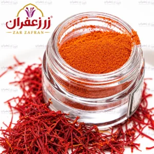پودر زعفران طبیعی | ترکیب سرگل و ریشه  | زر زعفران